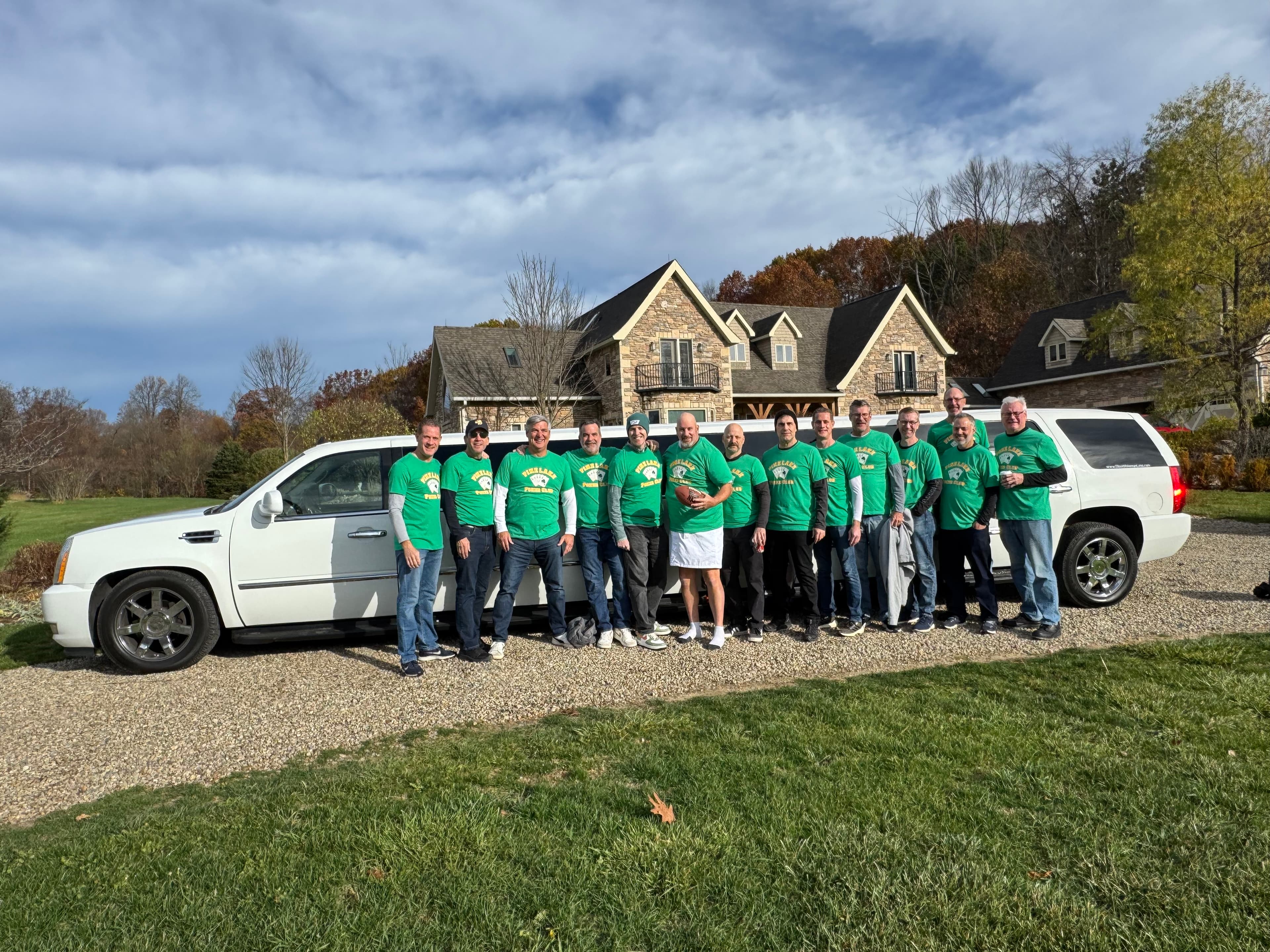 Stretch limousine interior for concerts and sporting events
